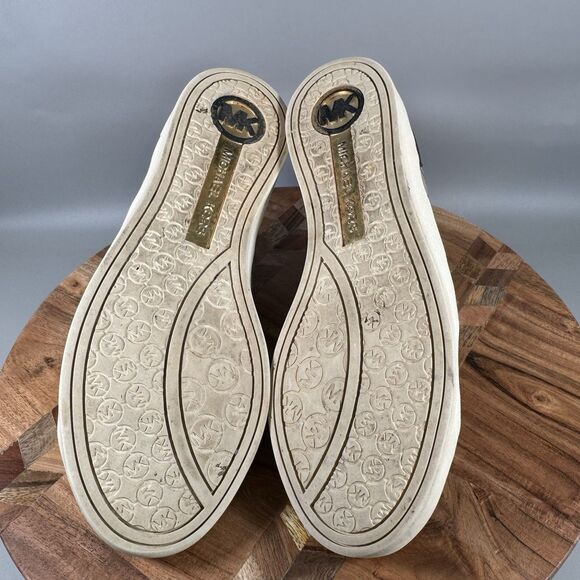 Michael Michael Kors City Sneakers Signature Print Brown Sz 8 - Picture 6 of 8